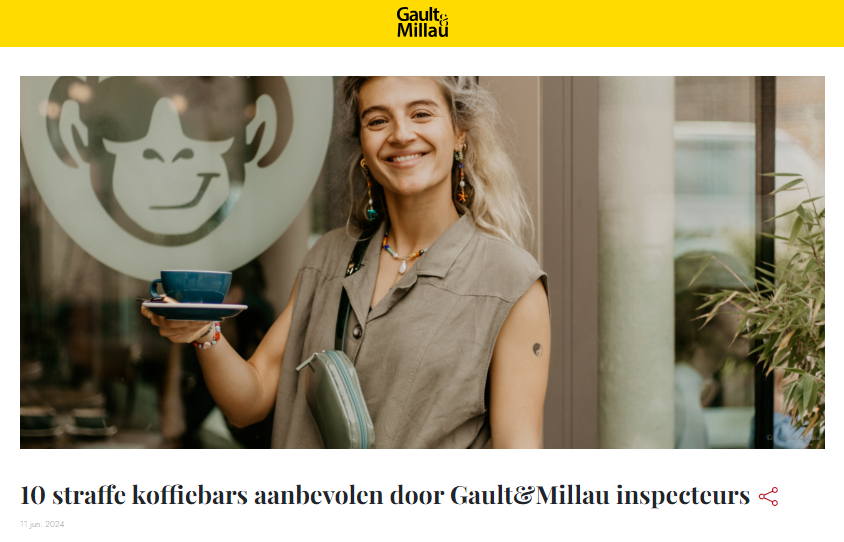 Mokabon aanbevolen door Gault&Millau in top 10 Belgische koffiebars